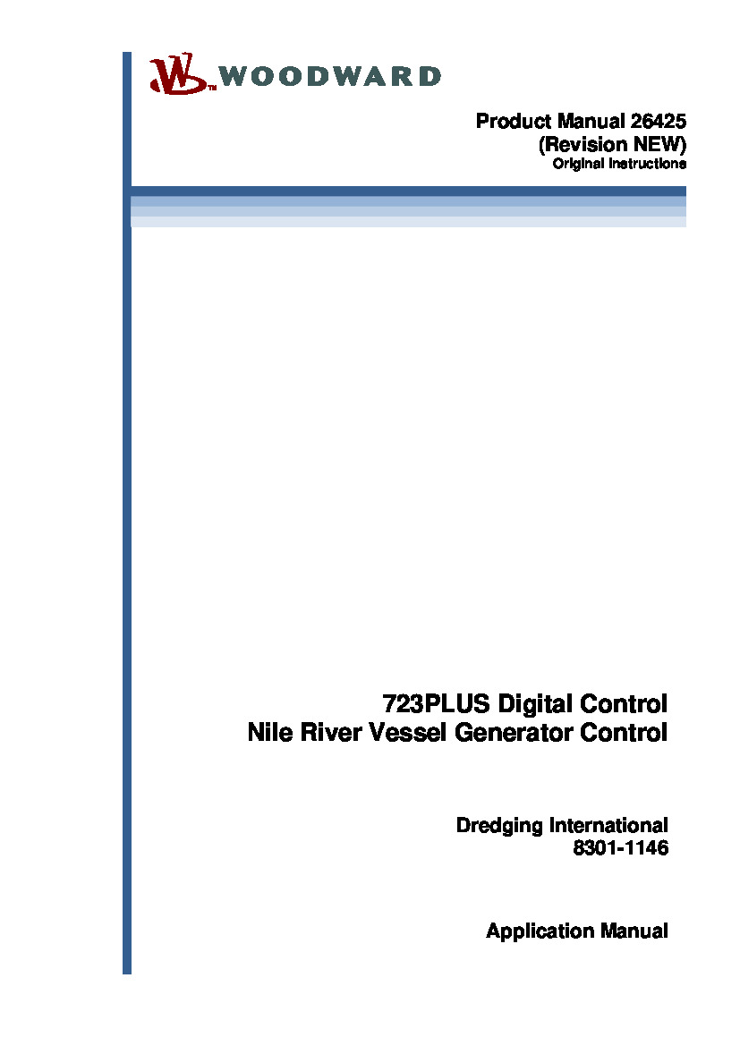 First Page Image of 8301-1146 Woodward 723PLUS Digital Control Nile River Vessel Generator Control 26425.pdf
